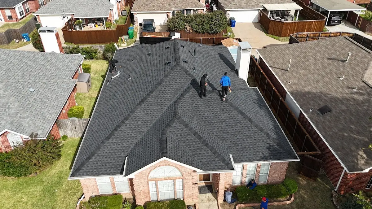 Slate & Tile Roof Repair work in progress on a Shoreview property